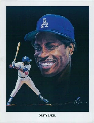 Dusty Baker Los Angeles Dodgers Unsigned Licensed 8.5x11 Union 76 Litho Print A - Image 1 of 2