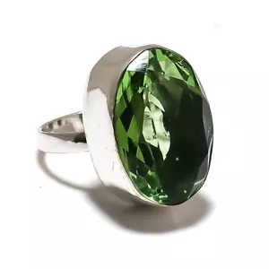 Tsavorite Edelstein Handarbeit 925 Sterlingsilber Schmuckring Größe 9 Liebe Geschenk B2 - Bild 1 von 6
