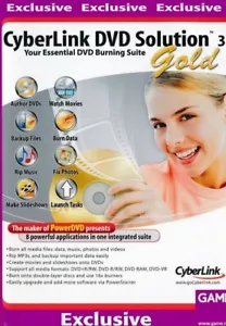 Cyberlink DVD Solution 3 Gold - 8 In 1 Suite Video Photo Editing Backup PC (NEW) - Picture 1 of 2