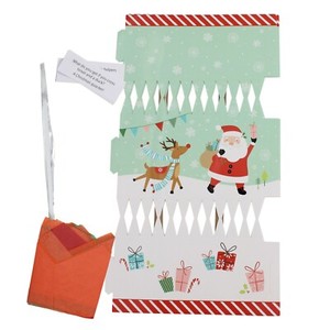 DIY 6 Pack Make your Own Christmas Cracker Kit - Santa in the Snow Design