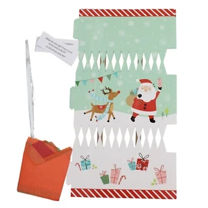 Pack de 6 craquelins de Noël à faire soi-même à faire soi-même - Design Père Noël dans la neige - Photo 1 sur 1