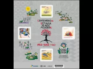 Brasil 2022 Semana del Arte Moderno Centenario PINTURA, MÚSICA Y ARQUITECTURA COMO NUEVO - Imagen 1 de 1