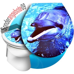 Toilettenaufkleber Toilettensitz Sticker AUFKLEBER WC Delphin - Bild 1 von 2