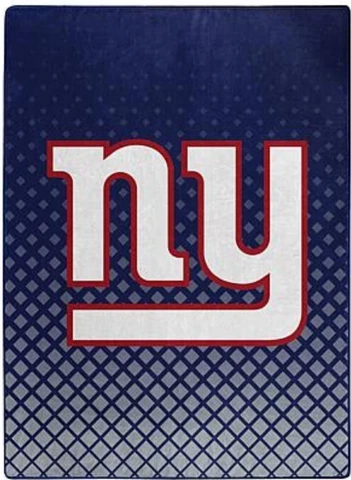 New York Giants NFL Northwest Super Size Royal Raschel Plush 60X80 Blanket Throw Cover