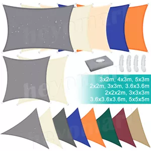 Tenda a vela QUADRATA ombreggiante telo sole ombra giardino PARASOLE 3 4 5 mt - Foto 1 di 106