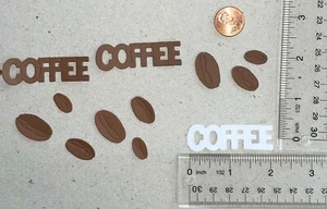 ☕COFFEE & BEANS cardstock paper die cut embellishments .. - Picture 1 of 5