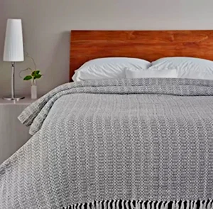 Hand Block Print Throw 100% Cotton Mud Cloth Sofa Blanket Handmade Bedding Throw - Picture 1 of 7