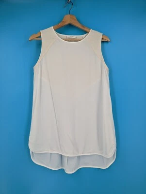 Sita Murt 40 (US 6) White Sleeveless Tank with Woven Sleeves and Back - Image 1 of 4
