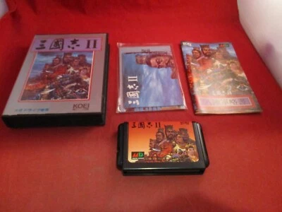Romance of the Three Kingdoms II 世嘉 Mega Drive 日本游戏美国卖家! 完整 — 第 1/2 张图片