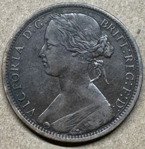 Great Britain - 1870 - Penny - 19th Century British Coin - Queen Victoria - Picture 1 of 3