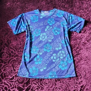 90s vintage Supre skater punk Hawaiian floral print tshirt size 10 12 - Picture 1 of 5