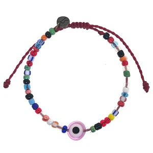 Pulsera Mal de Ojo Hecha a Mano Ajustable para Hombre y Mujer Impermeable - Imagen 1 de 4