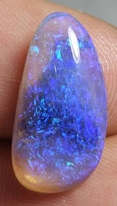 Lightning Ridge Opal Polished 4.15 Ct Blue Crystal Lapidary Free Form Teardrop - Picture 1 of 16