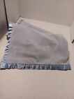 Little Me Blue Baby Blanket Soft To Touch Satin Trim And Back 36x30 Inches 