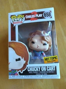 Funko Pop Movies Child's Play 2 Chucky on Cart #658 - Hot Topic Exclusive - Picture 1 of 11
