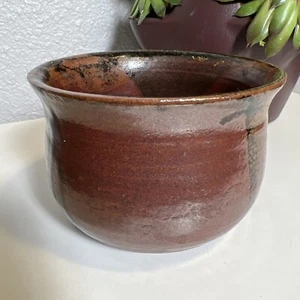 Signed By Artist Art Pottery Hand Thrown Stoneware BOWL 5”x3.5” 1975 USA - Picture 1 of 9
