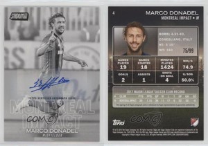 2018 Topps Stadium Club MLS Black & White Auto /99 Marco Donadel #4 Auto
