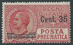 1927 REGNO POSTA PNEUMATICA SOPRASTAMPATO 35 SU 40 CENT MNH ** - CZ15-8 - Imagen 1 de 1