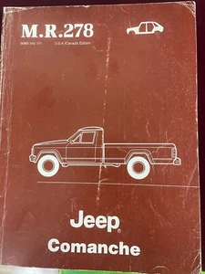 M.R. 277 August 1985 Jeep Comanche Workshop Manual Mechanical by AMC Jeep - Picture 1 of 5