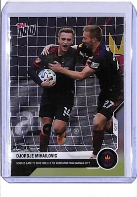 2020 TOPPS NOW MLS #40 DJORDJE MIHAILOVIC - PRINT RUN 72 - SCORES LATE TO TIE! - Image 1 of 2