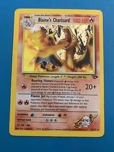 Blaine's Charizard 2/132 Gimnasio Desafío Set Holo Raro Tarjeta Pokémon De Colección - Imagen 1 de 2