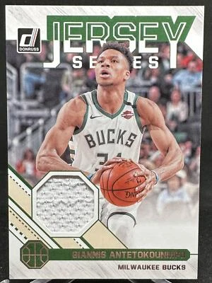 Giannis Antetokounmpo 2020-21 Panini Donruss Game Worn Jersey Series #JS-GAN - Image 1 of 2