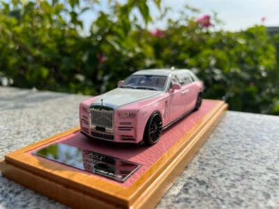 White Pink XEROX 1/43 Mansory Rolls Royce Phantom 8 Resin Car Model - Image 1 of 4
