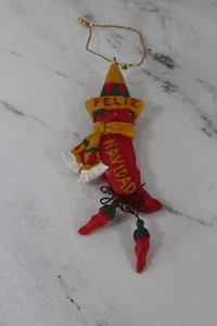 Feliz Navidad Mexican Red Chili Pepper Christmas Tree Ornament - Picture 1 of 2