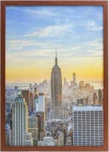 Frame Amo Walnut Brown 20x26 Picture or Poster Frame, 1 inch Wide Border, Smooth - Picture 1 of 8