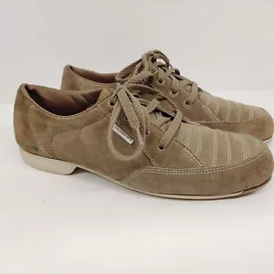 Vintage Hyde Suede Bowling Shoes Size 8.5 Mens Brown Tan Leather 300380 - Picture 1 of 11