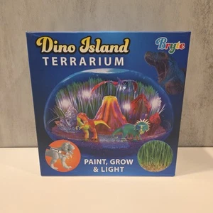 Kit Terrario Isla Dino - Plantas Reales, Luz LED Volcán, Hábitat Dinosaurio - Imagen 1 de 3