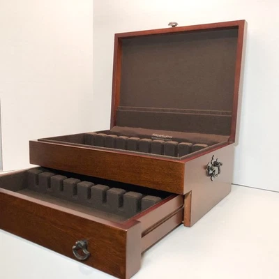 Reed & Barton Mahogany Finish Flatware Chest with Drawer - Image 1 of 4