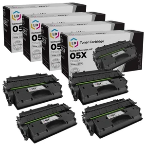 LD Compatible HP CE505X / 05X 4pk HY BLK Toners for HP Jet P2055d/P2055dn/P2055X - Picture 1 of 9