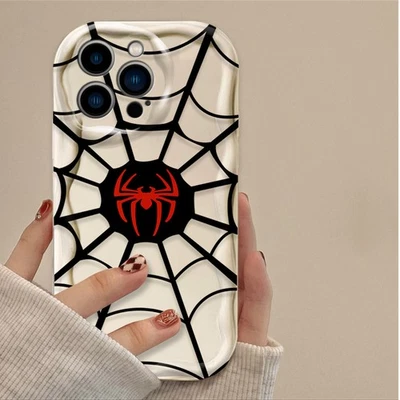Cute Cream Case For Various Phone Cool Spider Personality ShockProof Phone Cover - Image 1 of 4