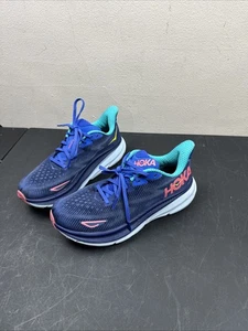 HOKA Clifton 9 Women’s Running Shoes - Evening Sky/Coral - Size 8b - Bild 1 von 8