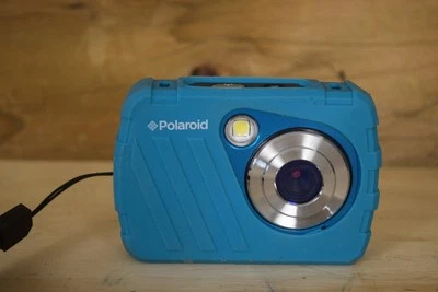 Polaroid IS048 Blue Digital Camera Waterproof Rugged Shockproof MicroSD Teal - Image 1 of 3