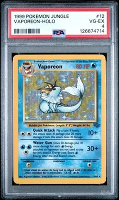1999 POKEMON JUNGLE #12 VAPOREON-HOLO - PSA 4 - Image 1 of 2