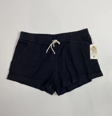 NUEVO Pantalones Cortos Billabong Jóvenes Niñas Desteñidos Negros Hit The Road Talla Grande 12 Foto 1 de 4