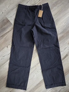 A.P.C. Grand Pantalon Camilla Pinstripe Pants Navy Pants Women's Sz 38 - Picture 1 of 10