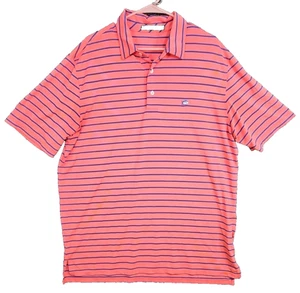 Southern Tide Poloshirt XL Lachs Gestreift Performance Golf - Casual Stretch - Bild 1 von 7