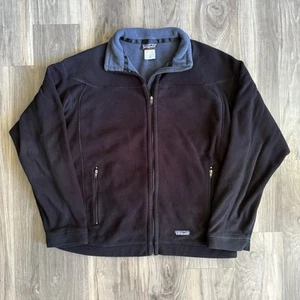 Vintage Patagonia Synchilla Windproof Fleece Jacket Men’s Size M Black 25331 - Picture 1 of 5
