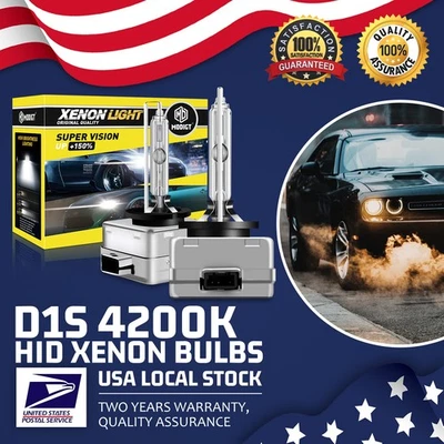 2PCS D1S HID Xenon Headlight Bulbs 4200K Fit For BMW M4/M5/M6/X1/X3/X4/X5/X6/Z4 - Image 1 of 4