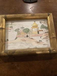 Feder und Tusche Originalzeichnungen mit geschärften Essstäbchen und farbiger Tinte - Bild 1 von 1