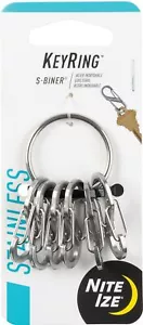 Nite Ize KeyRing w/ Stainless Steel Mini S-Biners - Picture 1 of 4