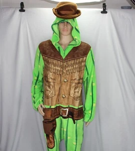 Disfraz de vaquero de cactus con capucha de una pieza pijama X grande brevemente declarado Halloween - Imagen 1 de 23