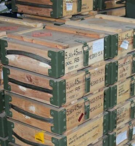 Original Polnische  Armee Holz MUNITIONSKISTE Werkzeugkiste Deko Transportkiste  - Bild 1 von 3