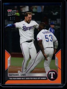 2022 Topps Now #200 Nathaniel Lowe Orange Parallel Card #d 3/5 - Picture 1 of 2