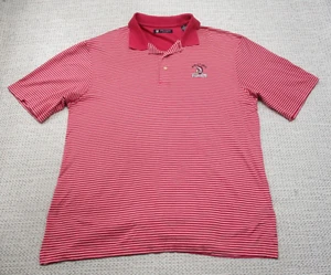 Oxford Golf Mens Polo Shirt Mens XL 104th US Open Shinnecock Hills Pink White - Picture 1 of 11