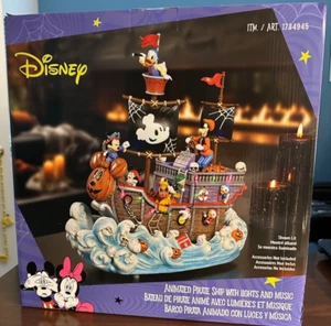 Disney Halloween Animiertes Piratenschiff Lichter Musik Mickey Mouse Costco 2024 NEU - Bild 1 von 11