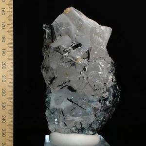 Black Tourmaline Schorl in Quartz clear crystal cluster mineral specimen 0.28kg - Bild 1 von 8